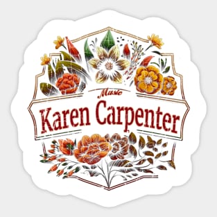 Karen Carpenter Flower Vintage Sticker